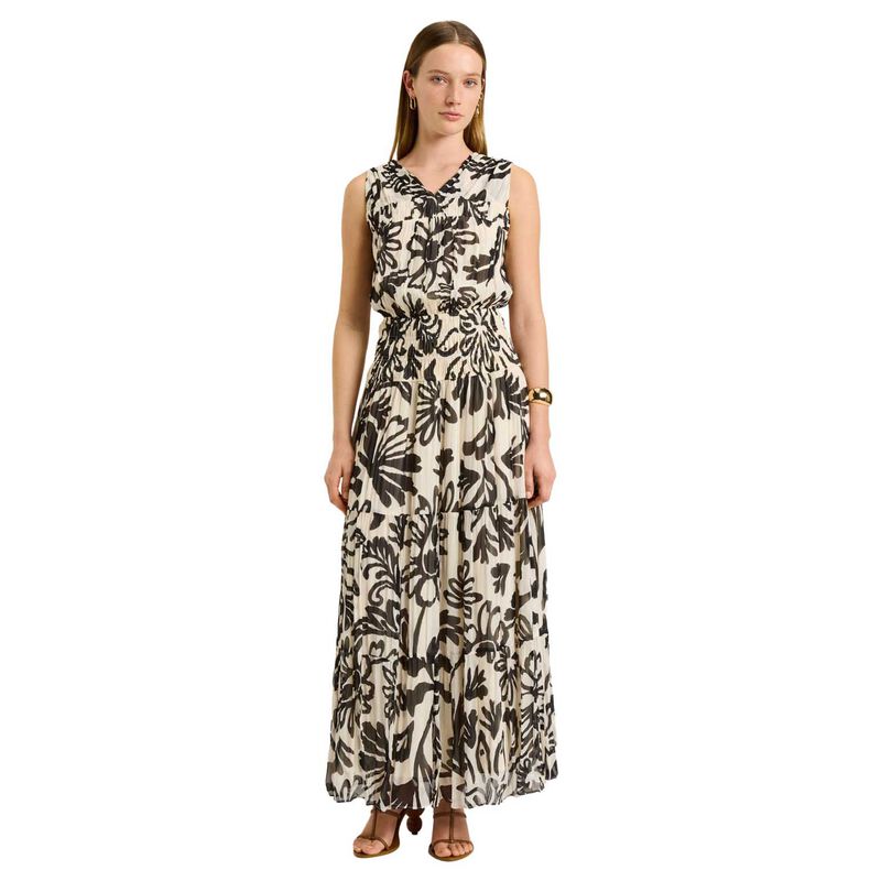 Veronika Maine Filigree Print Crinkle Maxi Dress image number 0